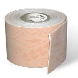 Orthopedic Corrective Tape Dynamic Tape® 4-Way Stretch Fabric 3 Inch X 5 Yard Beige Tattoo Print NonSterile