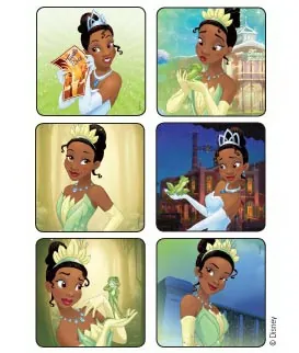 Kids Love Stickers® 75 per Unit Princess and The Frog - Tiana Disney Sticker