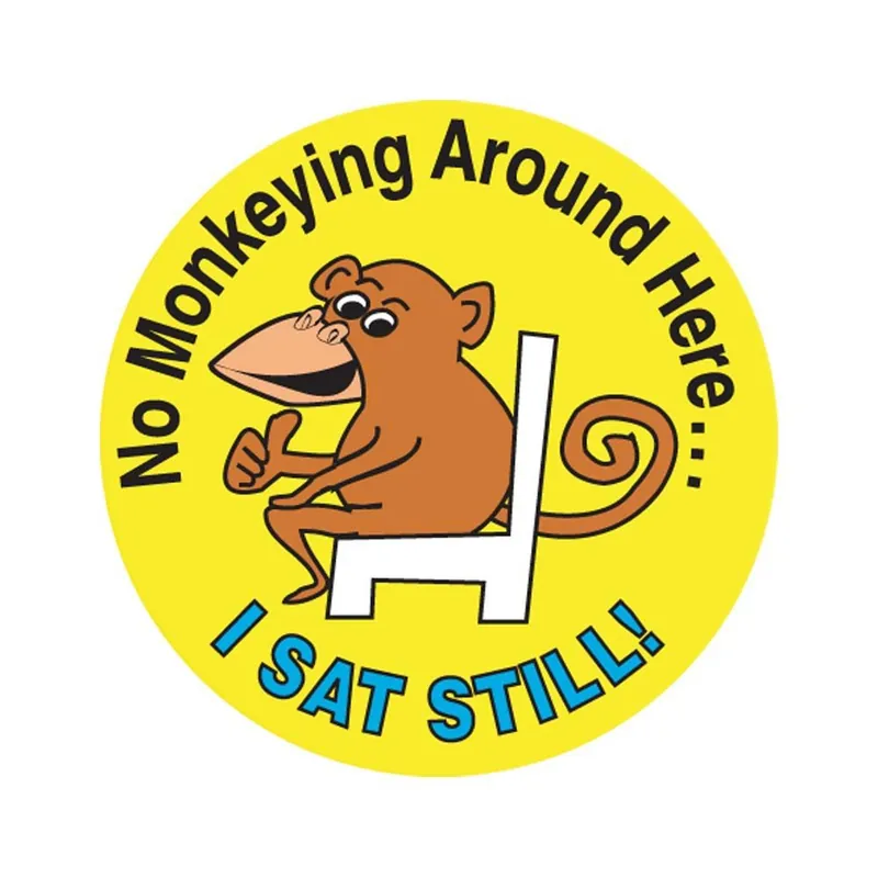 pdc® 250 per Unit No Monkeying Around Sticker