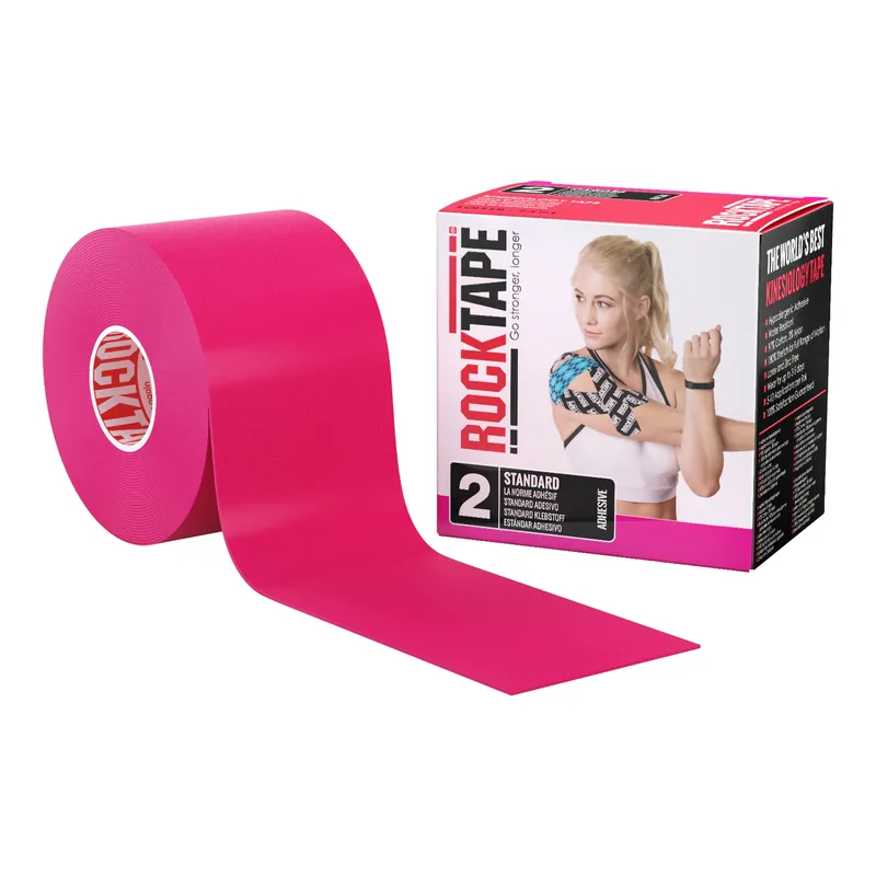 Kinesiology Tape Rock Tape® Water Resistant Cotton / Nylon 2 Inch X 5 Yard Pink NonSterile
