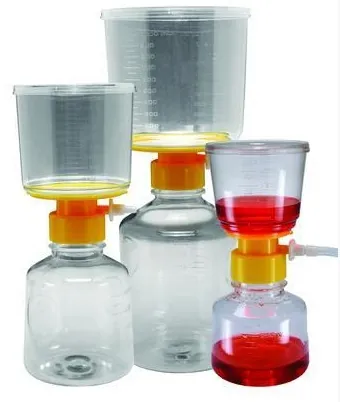 Vacuum Filter System PVDF Filter Membrane, 250 mL Capacity, 0.45 µm Pore Size, Sterile