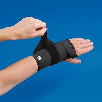 Wrist Support with Tension Strap Rolyan® Elastic / Foam Left Hand Black Medium