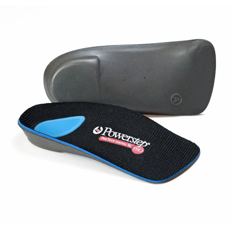Powerstep® ProTech Control Orthotic Insert 3/4 Length Size E Polypropylene / EVA / Polyester / VCT® / Poron® Black / Blue / Gray Male 11 to 11-1/2 / Female 13 to 13-1/2