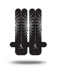 Kinesiology Tape Easyfit® Pre-Cut Cotton / Polyurethane 3 X 4 X 6 Inch Black NonSterile