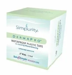 Medical Tape DermaPro™ Waterproof Plastic 2 Inch X 5 Yard Transparent NonSterile