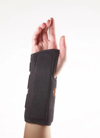 Wrist Splint Ultra-Fit™ Aluminum / Foam Laminate Left Hand Black Medium