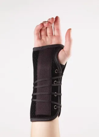 Wrist Splint Corflex® Alluminum / Suede Left Hand Black X-Large
