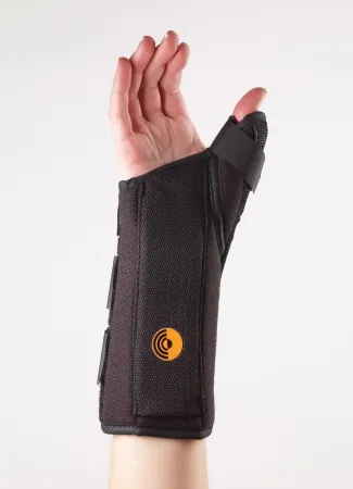 Wrist Splint with Abducted Thumb Ultra-Fit™ Aluminum / Tricot Right Hand Black X-Large