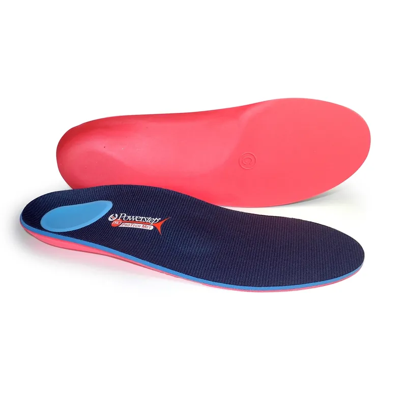 Powerstep® ProTech Met Orthotic Insert Full Length Size G Polypropylene / EVA / Polyester / Poron® Blue / Red Male 10 to 10-1/2 / Female 12