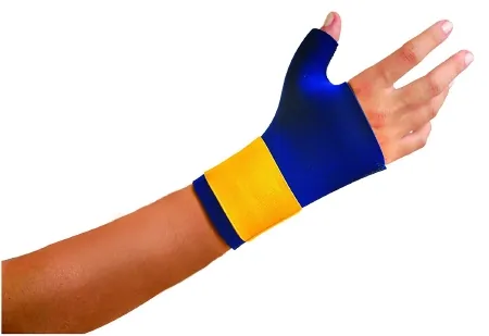 Wrist / Thumb Support Classic Neoprene / Nylon Left or Right Hand Navy Blue / Yellow Medium