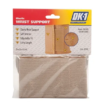 Wrist Support Wraparound / Wristlet Elastic Left or Right Hand Beige One Size Fits Most