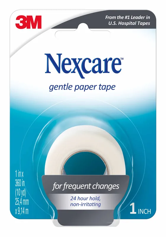 Medical Tape Nexcare™ Gentle Skin Friendly Paper 1 Inch X 10 Yard White NonSterile