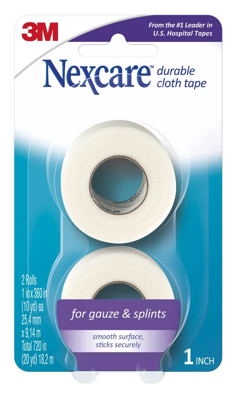 Medical Tape Nexcare™ Durable Cloth Breathable Silk-Like Cloth 1 Inch X 10 Yard White NonSterile
