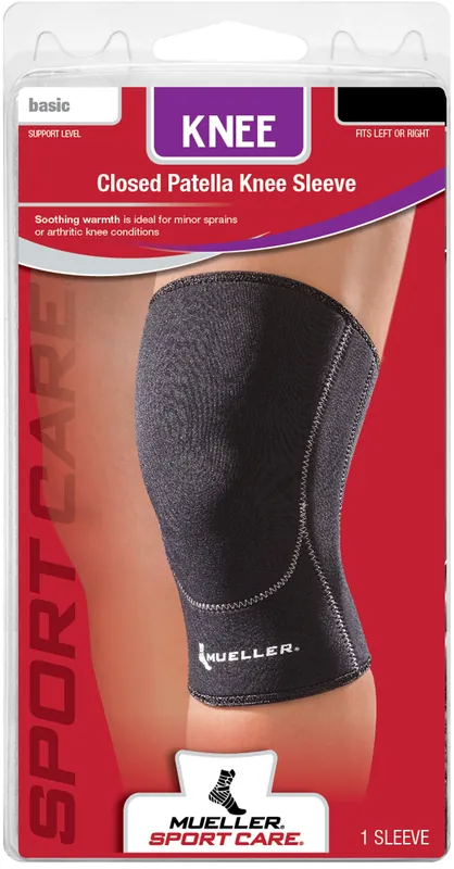 Knee Sleeve Mueller® Medium Pull-On 14 to 16 Inch Knee Circumference Left or Right Knee