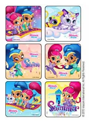 Kids Love Stickers® 75 per Unit Shimmer Shine Sticker