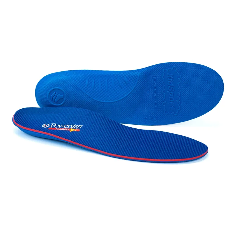Powerstep® Pinnacle Junior Orthotic Insole Full Length Youth Polypropylene / EVA / Polyester / VCT® Blue / Red Youth 4