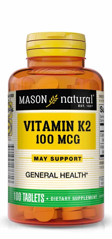 Vitamin Supplement Mason Natural® Menaquinone-4 100 mcg Strength Tablet 100 per Bottle