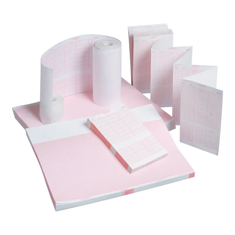 Diagnostic Recording Paper Vyaire™ Z-Fold 4.3 X 5.5 Inch Roll Red Grid