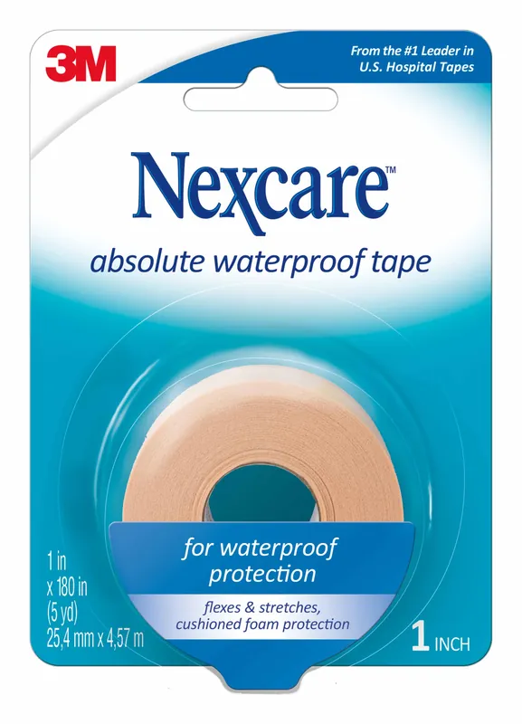Medical Tape Nexcare™ Absolute Waterproof Foam 1 Inch X 5 Yard Tan NonSterile