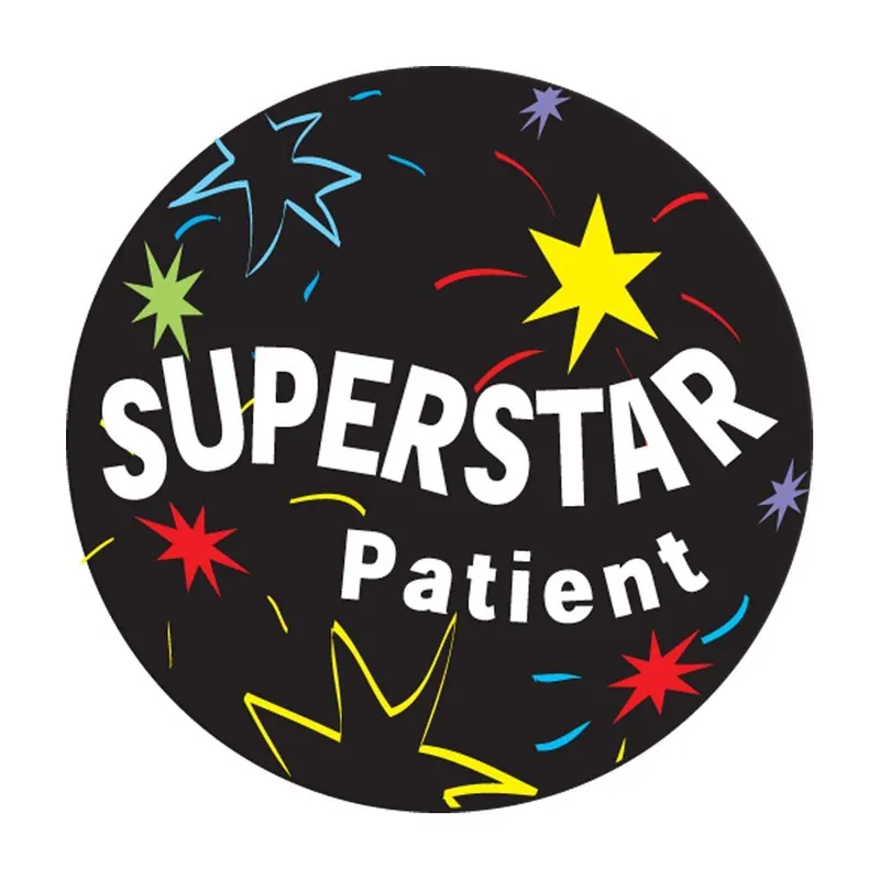 pdc® 250 per Unit Super Star Patient Sticker