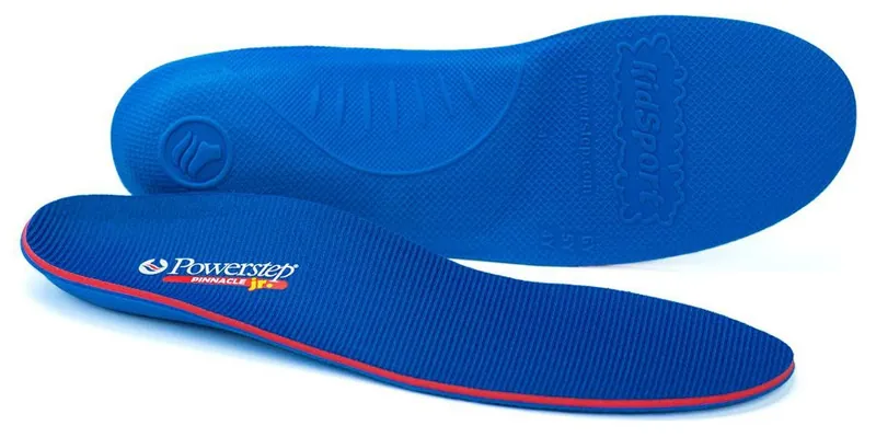 Powerstep® Pinnacle Junior Orthotic Insole Full Length Youth Polypropylene / EVA / Polyester / VCT® Blue / Red Youth 5