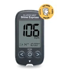 Blood Glucose Meter Glucocard® Shine 5 Second Results Stores up to 1000 Results No Coding Required