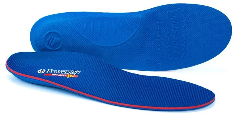 Powerstep® Pinnacle Junior Orthotic Insole Full Length Youth Polypropylene / EVA / Polyester / VCT® Blue / Red Youth 3
