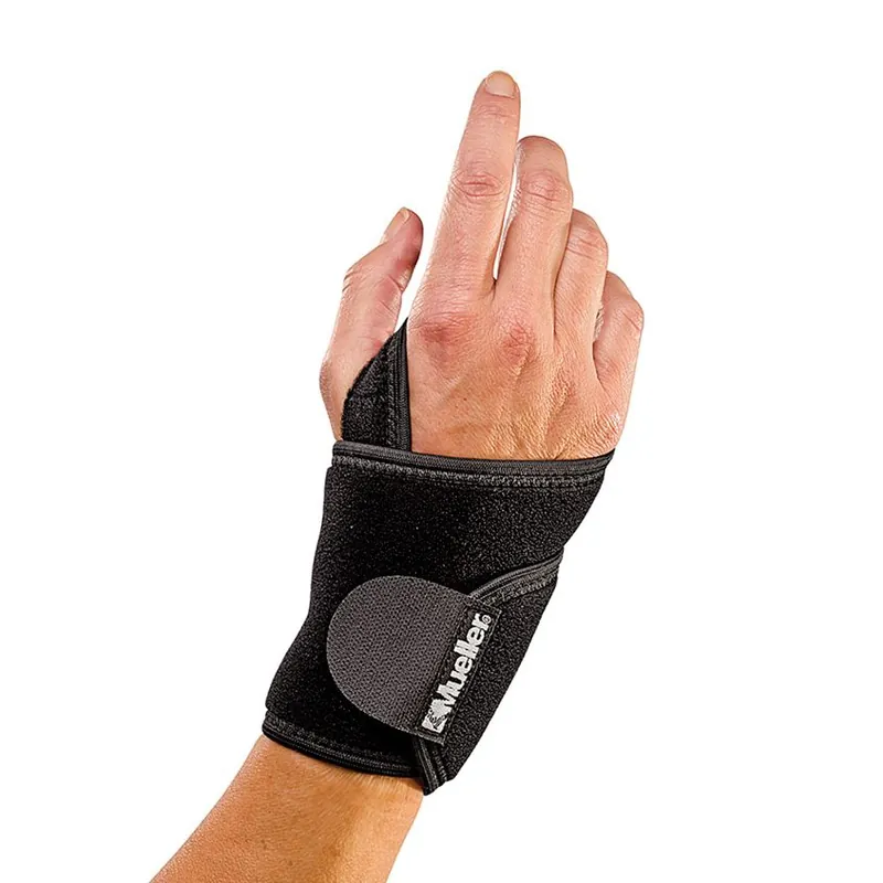 Wrist Support Mueller® Wraparound Neoprene Left or Right Hand Black One Size Fits Most