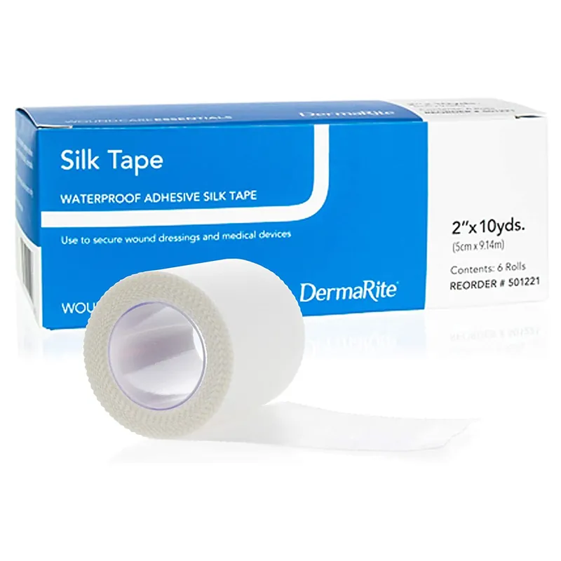 Medical Tape Silk Tape Waterproof Silk-Like Cloth 2 Inch X 10 Yard White NonSterile