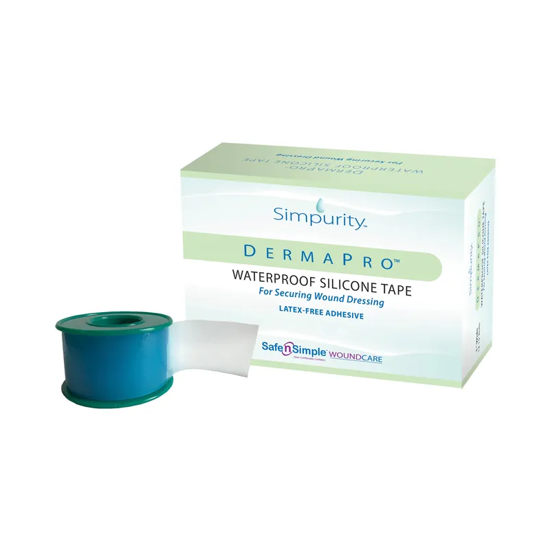 Medical Tape DermaPro™ Waterproof Silicone 2 Inch X 5 Yard White NonSterile