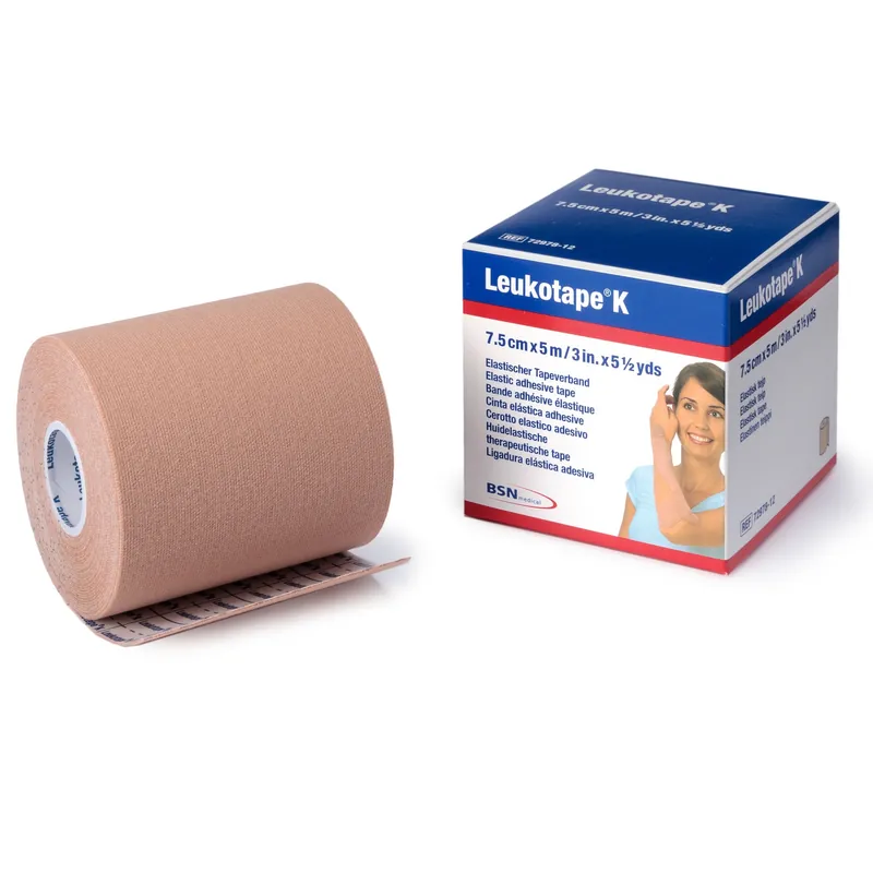 Orthopedic Corrective Tape Leukotape® K Wave Pattern Adhesive Cotton / Polyacrylate 3 Inch X 5-1/2 Yard Beige NonSterile