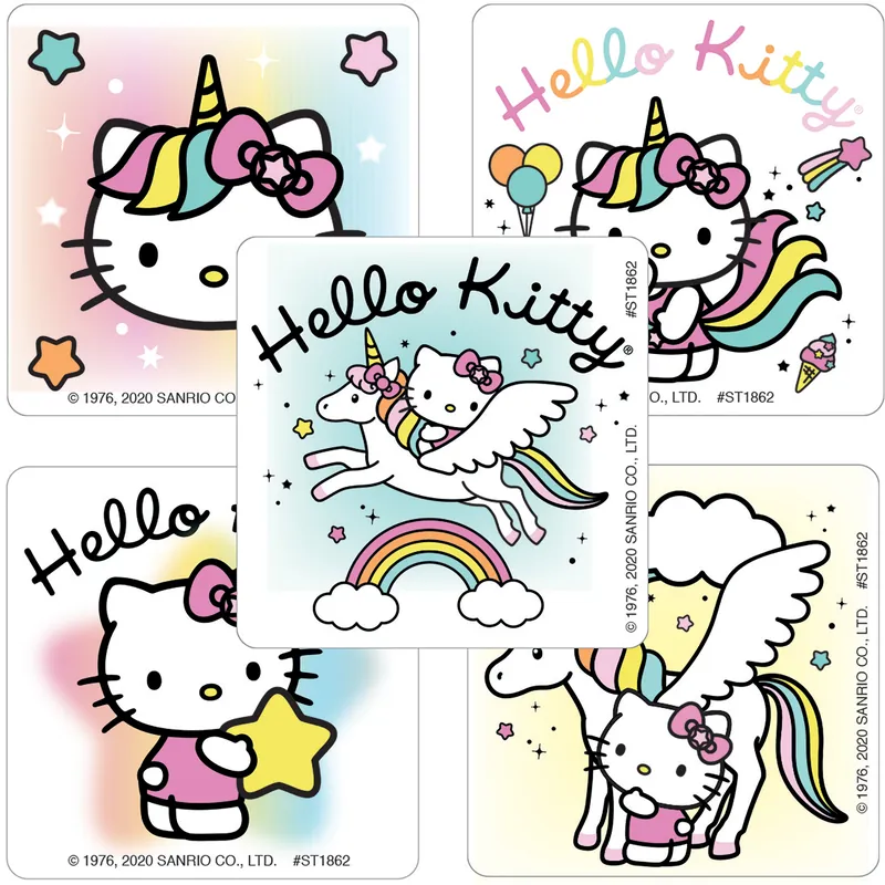 SmileMakers® 111 per Unit Hello Kitty Unicorn Sticker 2-1/2 Inch
