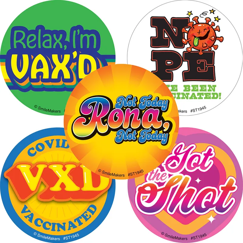 SmileMakers® 126 per Unit Tween Been Vaccinated Sticker 2-1/2 Inch