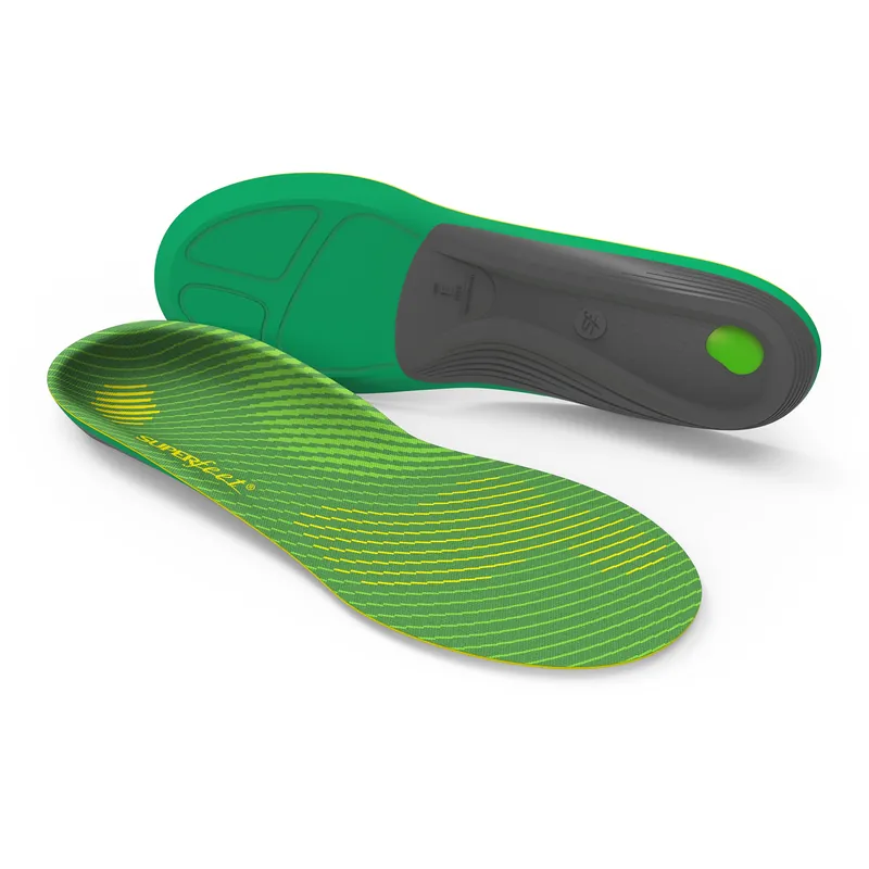 Superfeet® RUN Comfort Insole Full Length Size E Carbon Fiber / Foam / Nylon Black / Green / Yellow Male 9-1/2 to 11 / Female 10-1/2 to 12