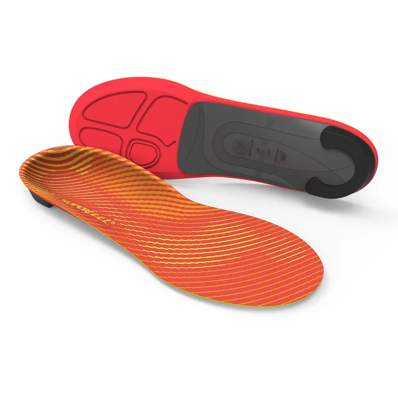 Superfeet® RUN Pain Relief Insole Full Length Size E Carbon Fiber / Foam / Nylon Black / Orange / Yellow Male 9-1/2 to 11 / Female 10-1/2 to 12