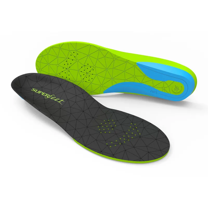 Superfeet® FLEXmax Insole Full Length Size D Foam / Nylon Black / Blue / Green Male 7-1/2 to 9 / Female 8-1/2 to 10