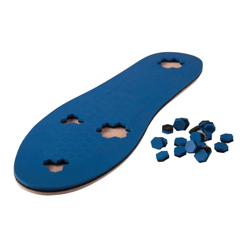 PediFix® PressureOFF® Customizable Soft Top System 6 Offloading Insole Full Length / Removable Bottom Pegs One Size Fits Most, Right Foot Plastazote® / EVA / Poron® Pegs Black / Blue / Tan Male and Female Up to 16