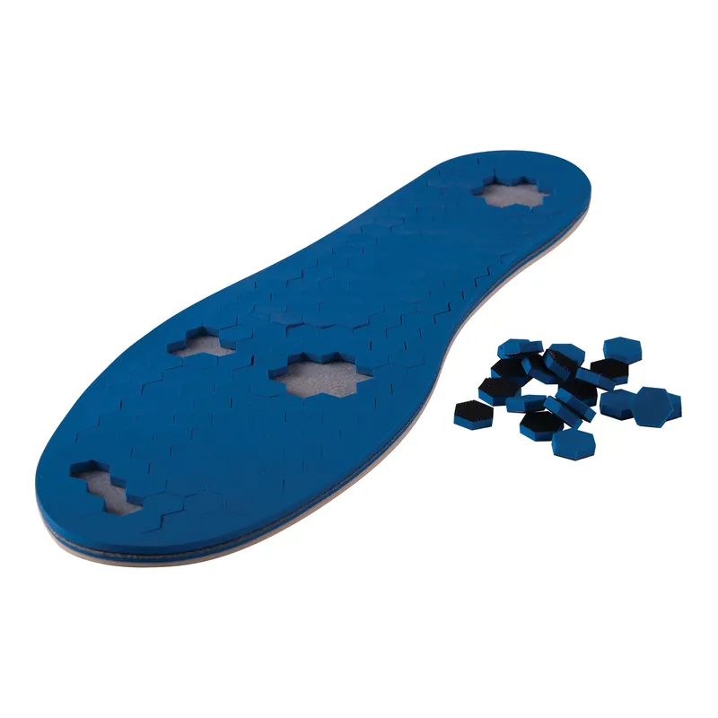 PediFix® PressureOFF® Reattachable Pegs System 7 Soft Offloading Insole Full Length / Removable Bottom Pegs Medium, Right Foot Plastozote / Poron® Blue / Tan Male 6 to 9 / Female Up to 11