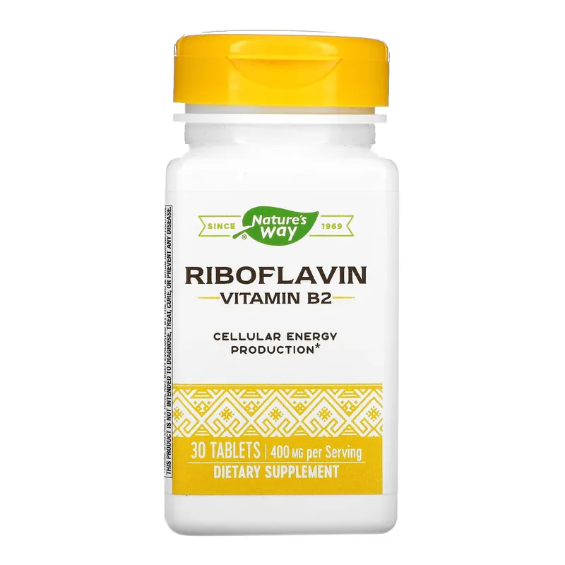 Vitamin Supplement Nature's Way® Vitamin B2 400 mg Strength Tablet 30 Tablets