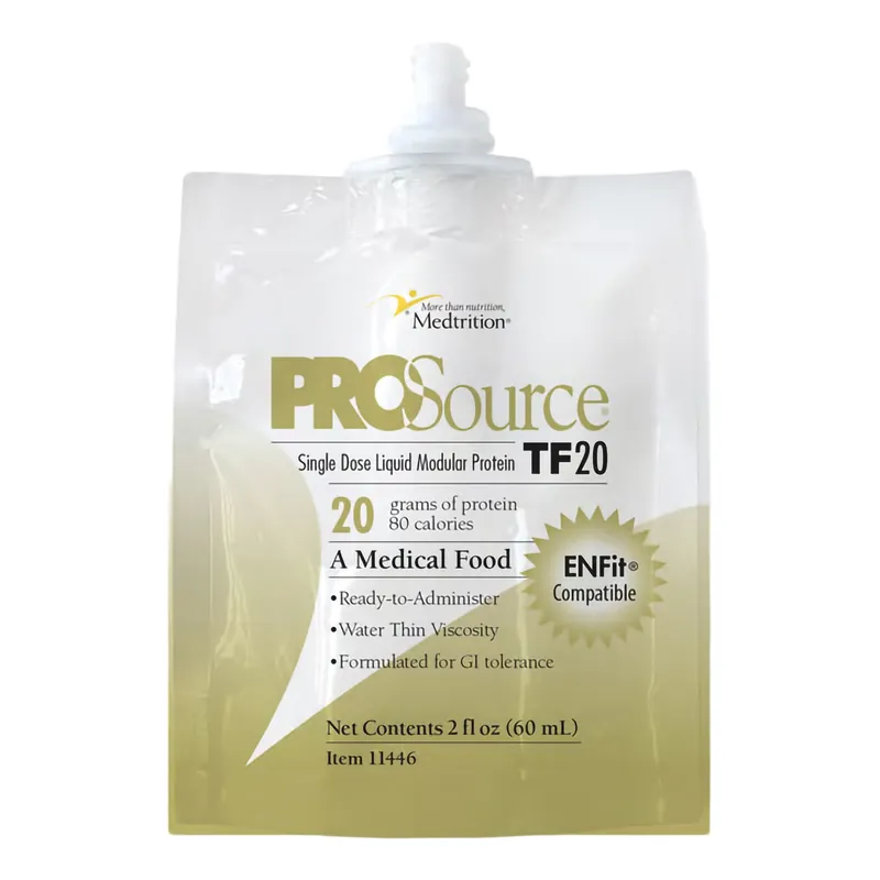 Tube Feeding Formula ProSource® TF20 Unflavored Liquid 60 mL Pouch