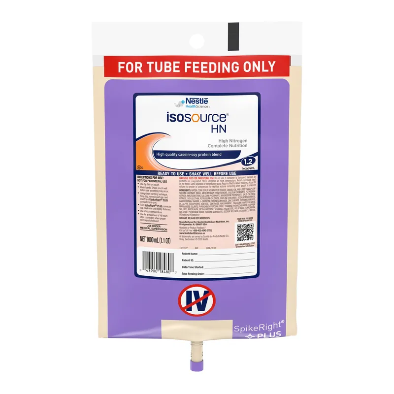 Tube Feeding Formula Isosource® HN Unflavored Liquid Bag