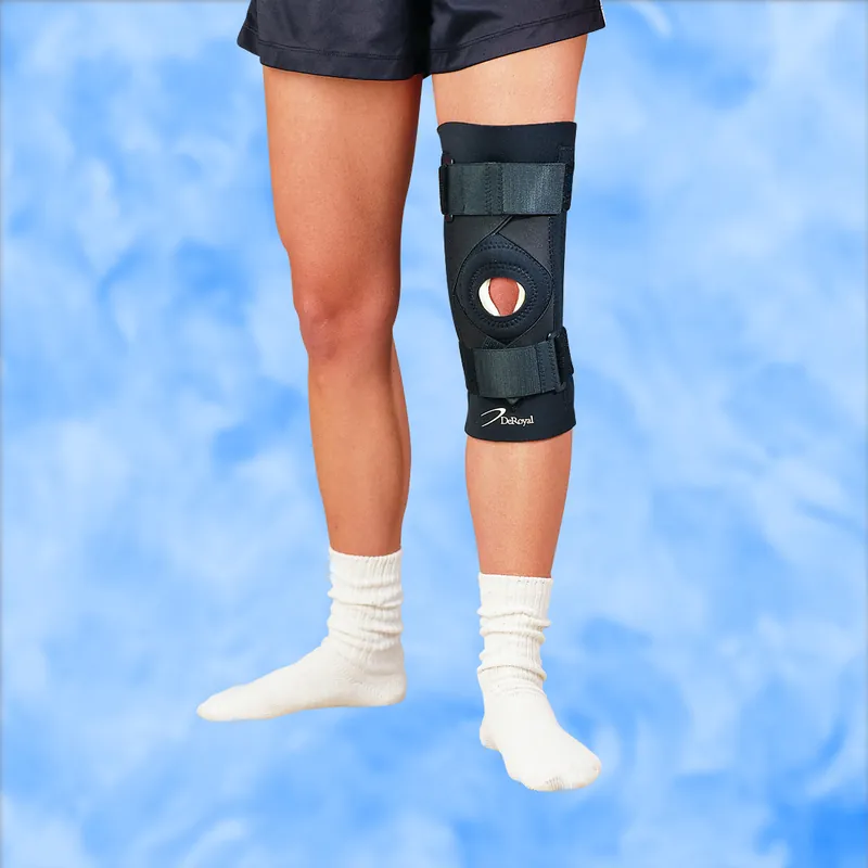 Knee Stabilizer DeRoyal® Medium Strap Closure 18 to 20-1/2 Inch Circumference Left or Right Knee