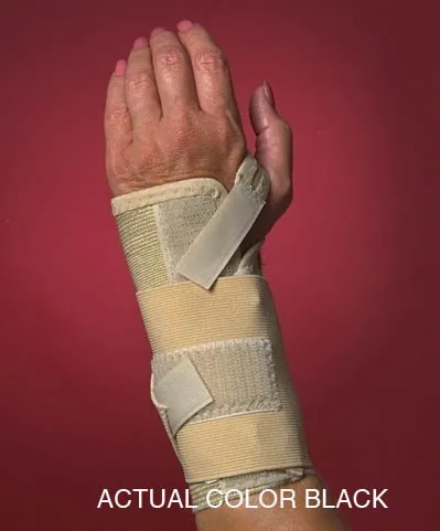 Wrist Support with Tension Strap Elastic / Plastic Left Hand Black Small