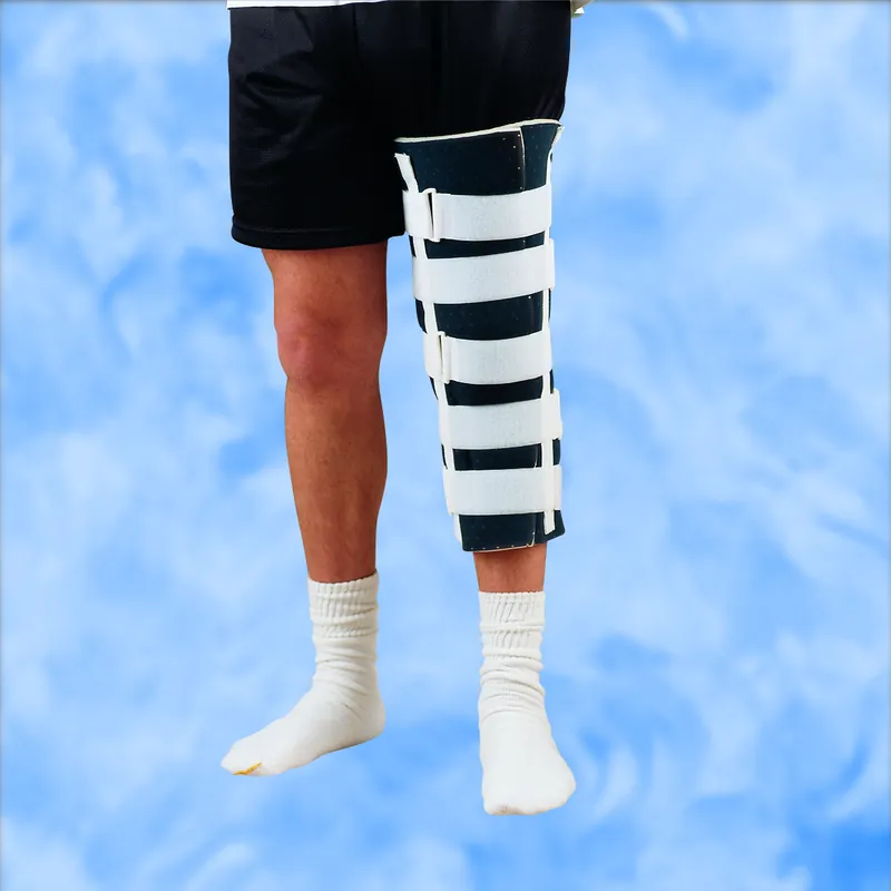 NonHinged Knee Immobilizer DeRoyal® One Size Fits Most 22 Inch Length Left or Right Knee