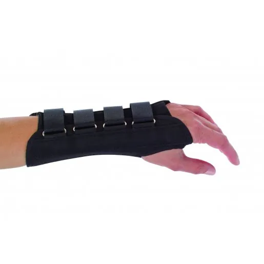 Wrist Support ProCare® Aluminum / Cotton / Flannel / Suede Right Hand Black Large