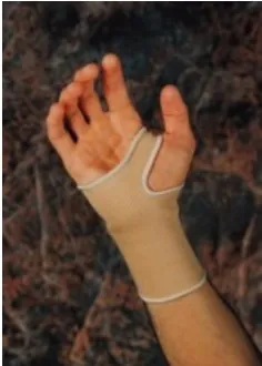 Wrist Support Cotton / Elastic Left or Right Hand Beige Large