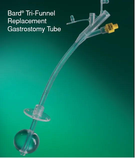 Triple Replacement Gastrostomy Tube Bard® 24 Fr. Silicone Sterile