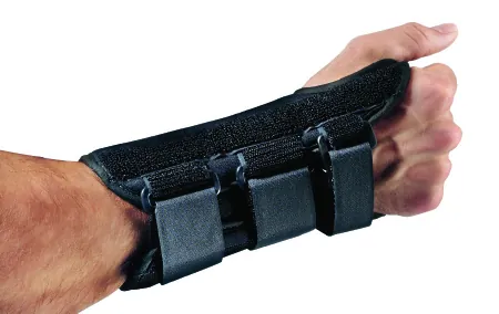 Wrist Brace ProCare® ComfortFORM™ Aluminum / Foam / Spandex / Plastic Right Hand Black Large