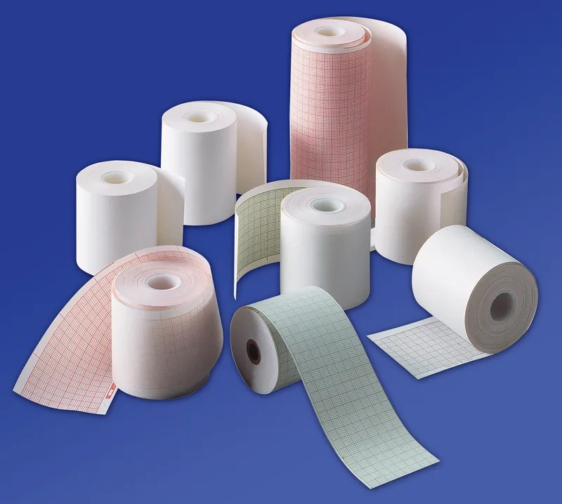 Diagnostic Recording Paper Medi-Trace® Thermal Paper 90 mm X 90 mm Z-Fold Red Grid