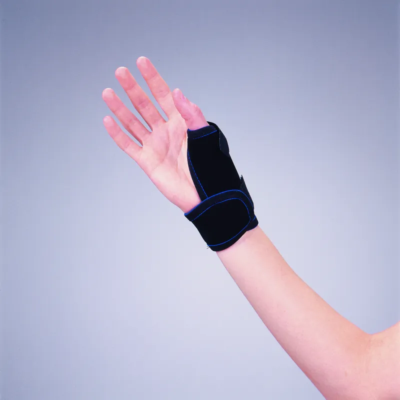 Thumb Splint Thermo-Form Medium Hook and Loop Closure Left Hand Black